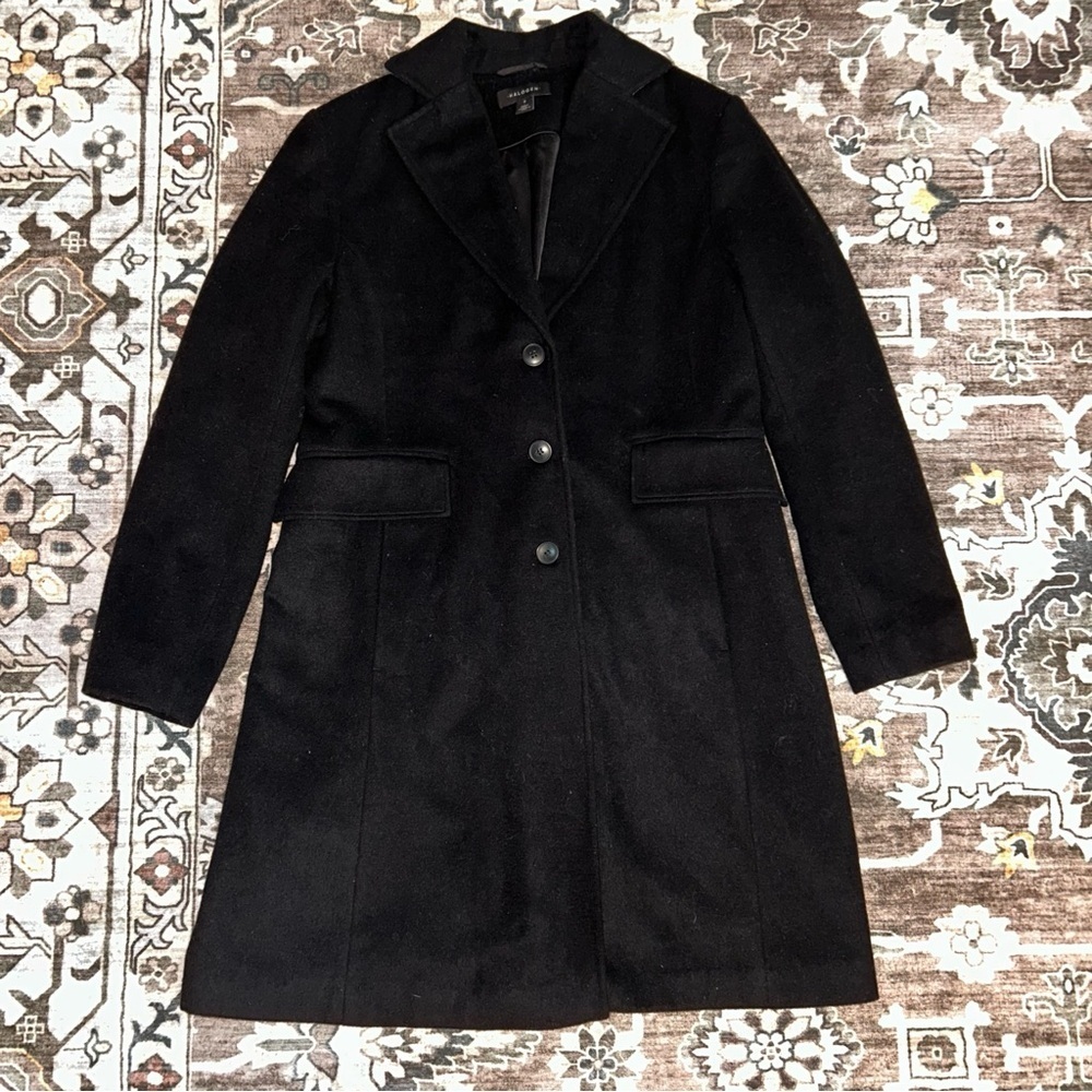 Halogen Elegant Black Pea Coat - Picture 2 of 5